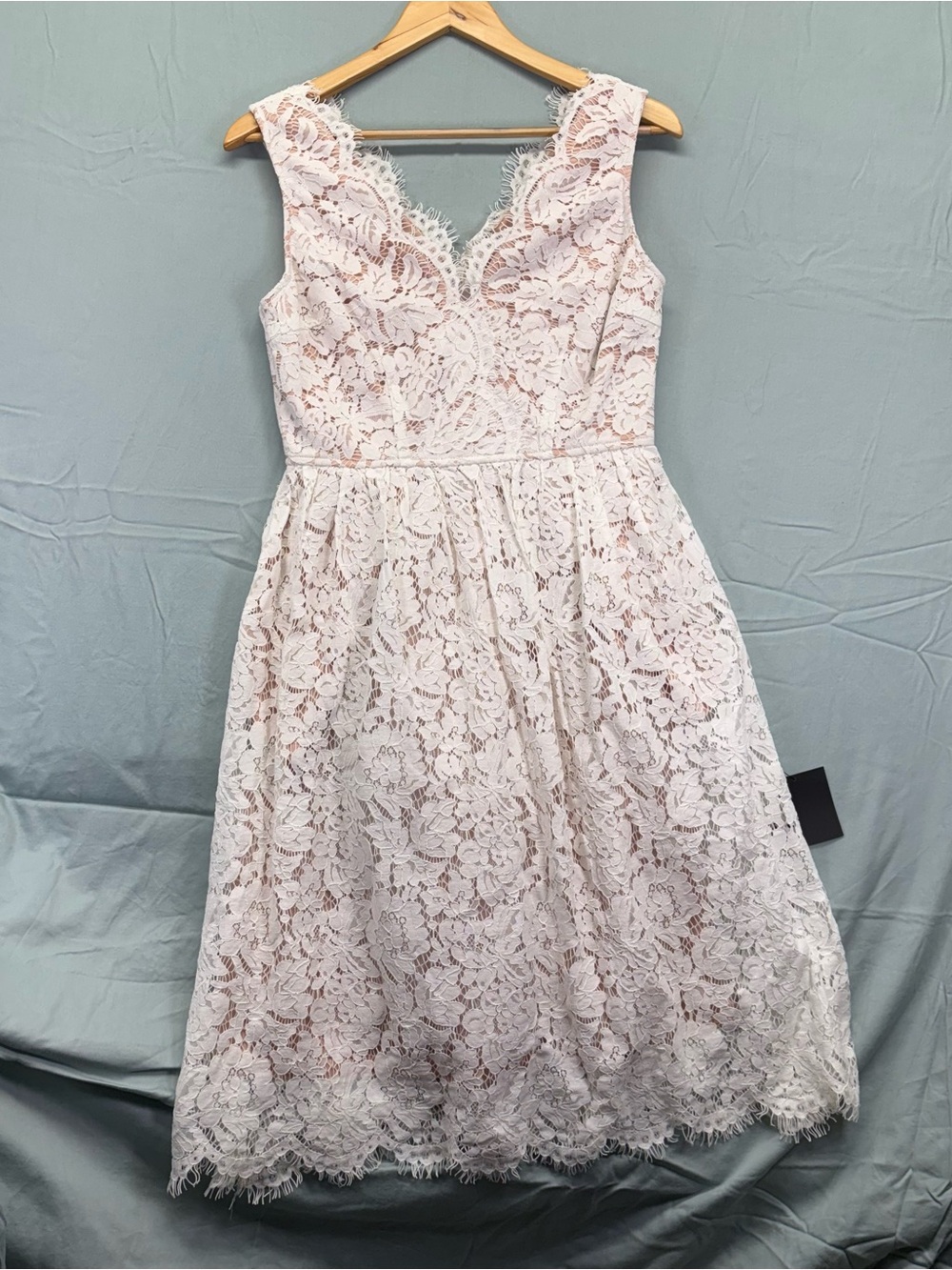 Lulu's Light Blush Floral Lace Midi Dress